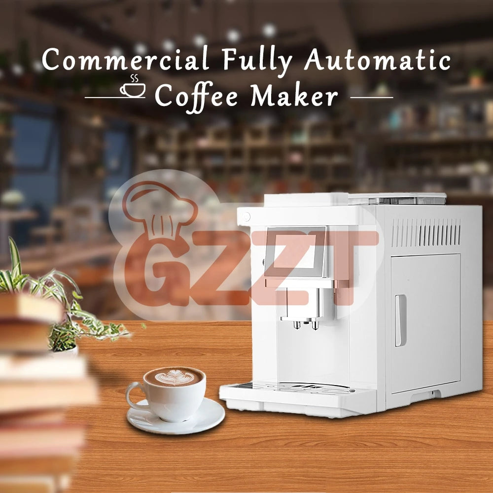 GZZT Fully Auto Electric Espresso Coffee Machines with Coffee Bean Grinder Professional Espresso Making Machine