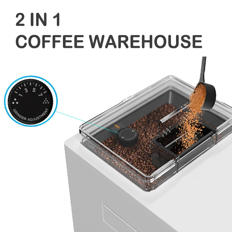 New Bean to Cup Milk Expresso Cappuccino Latte Espresso Machine Coffee Maker Full Automatic Coffee Machine for Home