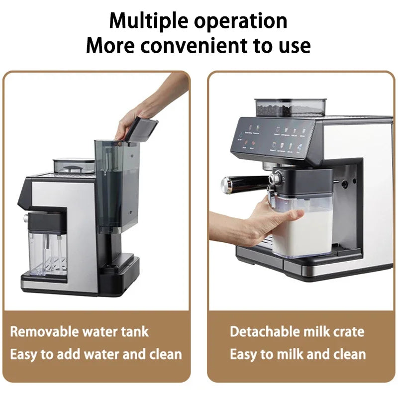 Detachable Fully Automatic Coffee Machine Grinder Machine Home Cappuccino Machine Latte Coffee Maker