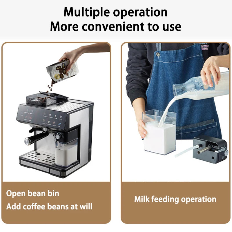 Detachable Fully Automatic Coffee Machine Grinder Machine Home Cappuccino Machine Latte Coffee Maker