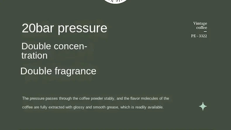 220V retro Italian coffee machine, household small fully semi-automatic concentrated American integrated milk foam machine AE