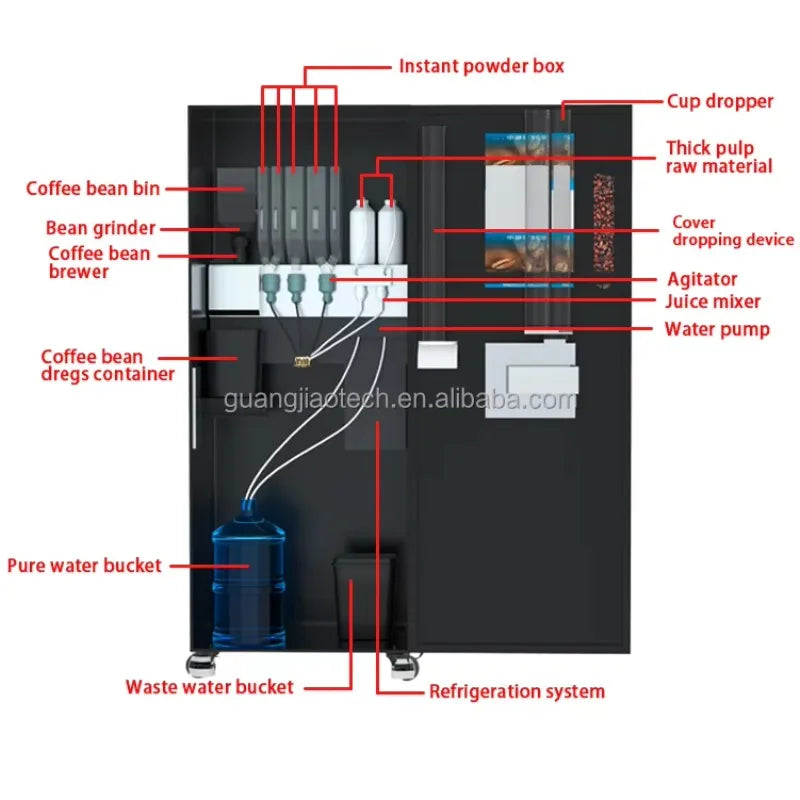 Espresso Coffee Making Machine for Sale Automatic Commercial Coffee Machine 24h Self Freshly Ground Coffee Vending Machine