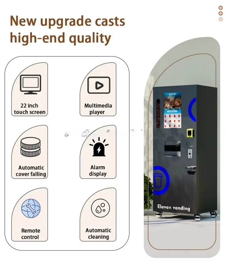 Espresso Coffee Making Machine for Sale Automatic Commercial Coffee Machine 24h Self Freshly Ground Coffee Vending Machine